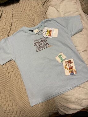 Zara Toy Story Kids' Light Blue Graphic Tee